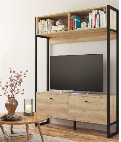 Modular para Tv 50" steel Delos Roble Nebraska Natural DSTO6RNN - Imagen 2