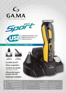 Maquina Cortadora De Pelo Y Barba Trimmer Gama Gcx623 Sport - Imagen 6