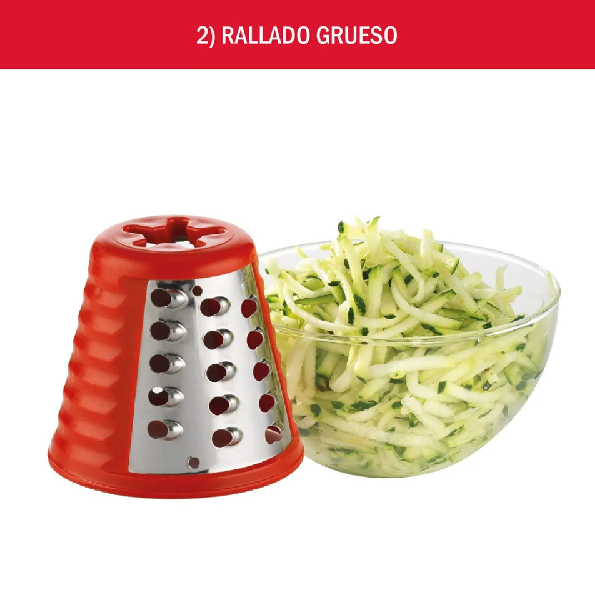 Multirallador Moulinex Fresh Express Rojo, 5 Funciones - Imagen 5