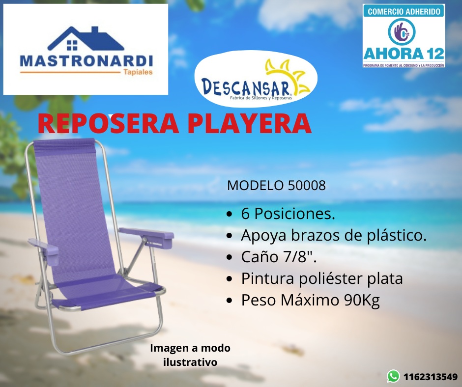 Reposera playera 6 posiciones Descansar 50008 - Imagen 2