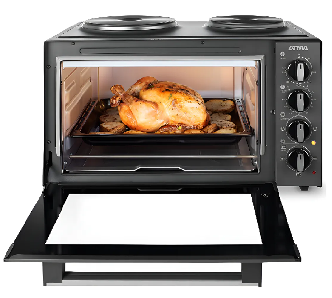 Horno Eléctrico Atma Grill 30Lts con anafe HGAB3024PI - Imagen 2