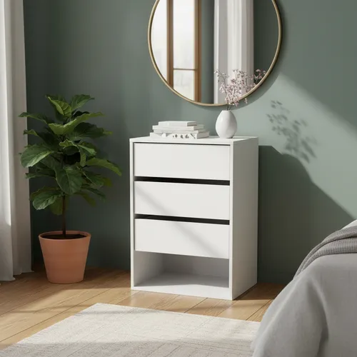 Chifonier 3 Cajones Delos Blanco DLD09BR - Imagen 4