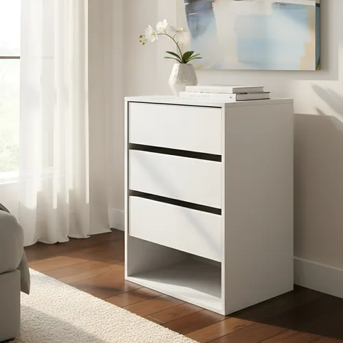 Chifonier 3 Cajones Delos Blanco DLD09BR - Imagen 3