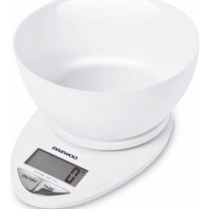 Balanza de Cocina Digital Daewoo KS7150B con Bowl 3kg Blanca