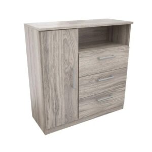 Cómoda Orlandi 1 Puerta y 3 Cajones Color Abedul 77
