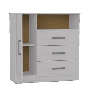 Cómoda Orlandi 1 Puerta y 3 Cajones Color Jacaranda 76