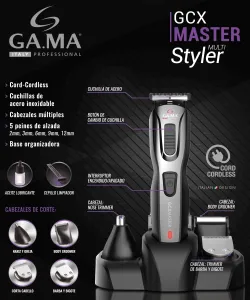 Maquina Cortadora De Pelo Y Barba Gama Multi-Styler GCX Master Trimmer - Imagen 8