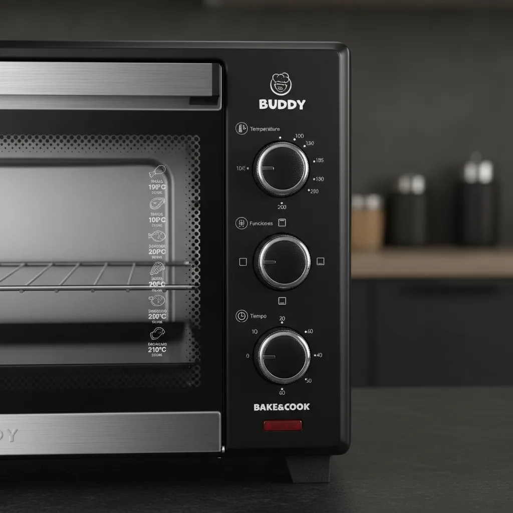 Horno Eléctrico Buddy 42Lts BD-42E Negro - Imagen 3