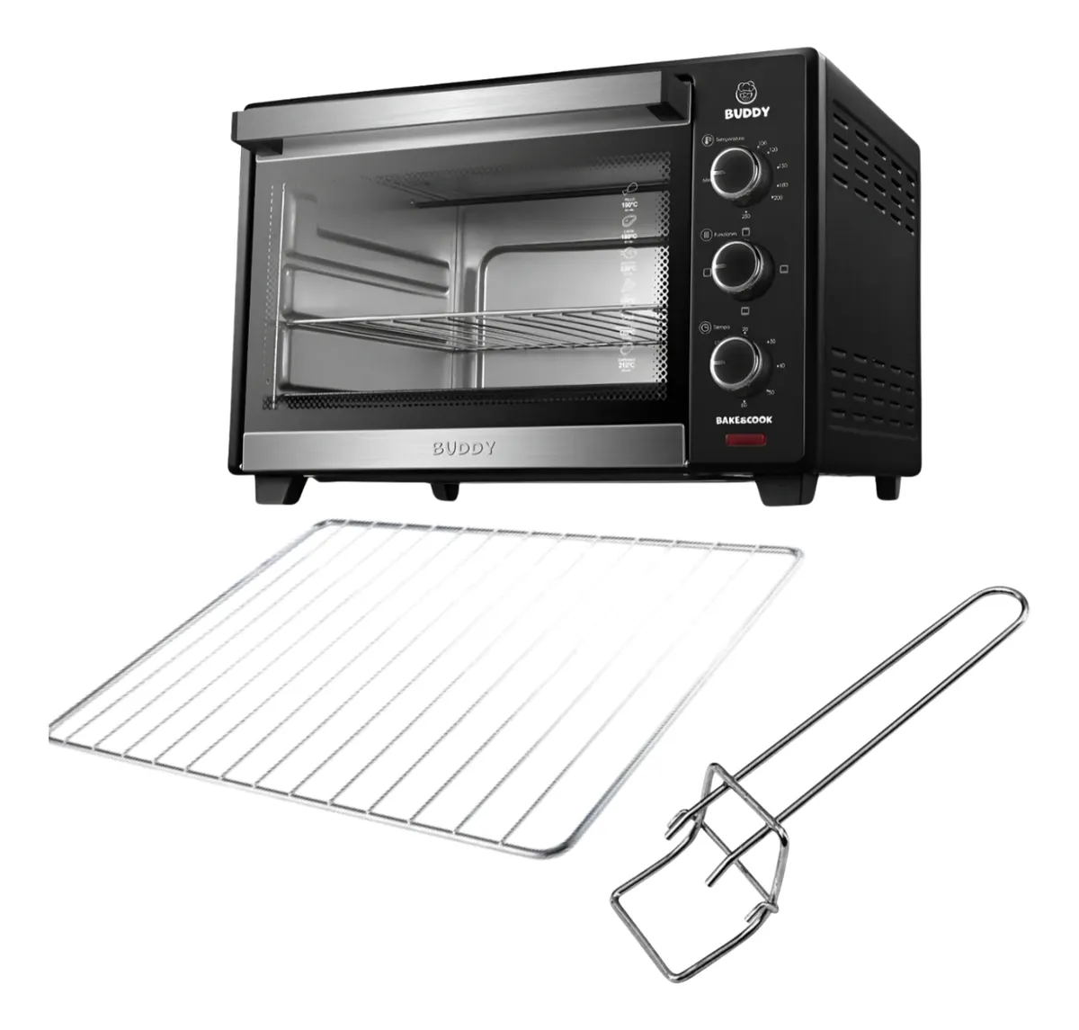 Horno Eléctrico Buddy 42Lts BD-42E Negro - Imagen 7