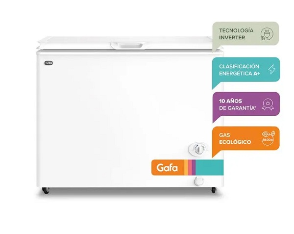 Freezer Horizontal Gafa Blanco Inverter 280lts FGHI300B-L