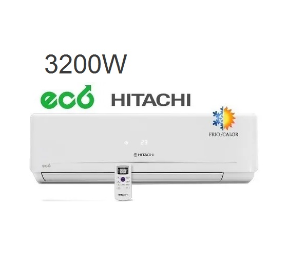AIRE ACONDICIONADO SPLIT HITACHI 3200W FRIO/CALOR