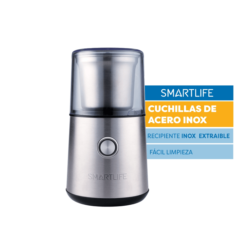 Molinillo de Café y Semillas Smartlife Sl-SG9701 Eléctrico Acero Inox
