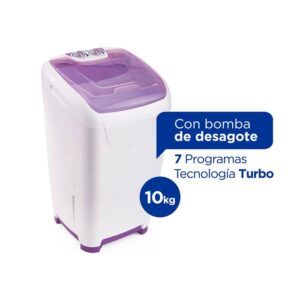 Lavarropas Semiautomático Columbia 10kg LSC 10001 con Bomba de Desagote