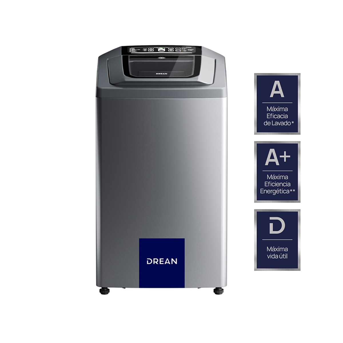 Lavarropas Automatico Drean Concept Neo Fuzzy 658G 6,5 Kg Gris - Imagen 2