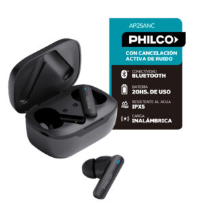 Auriculares Inalámbricos In Ear Philco Ap25anc Negro