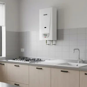 Calefon Tiro Natural Orbis 315BBO 14LT Gas Natural Botonera - Imagen 3