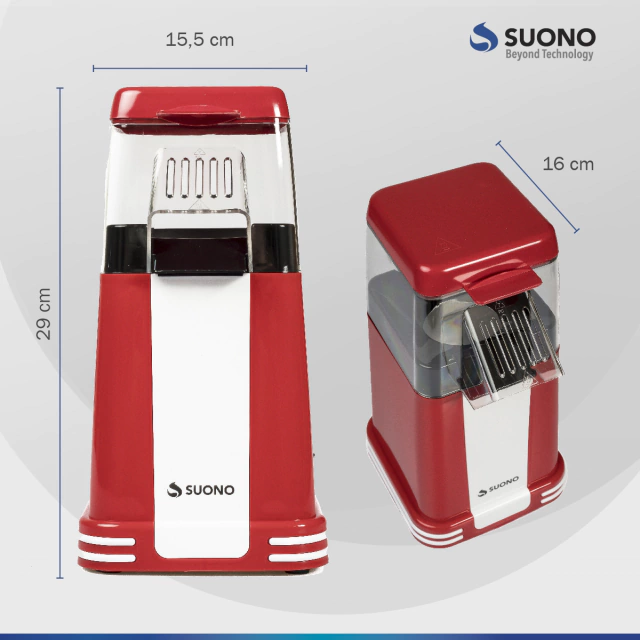 Pochoclera Suono Hog0134 Rojo Cocción Por Aire Caliente - Imagen 5