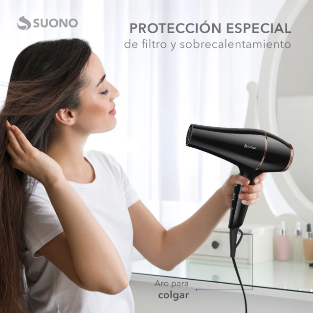 Secador De Pelo Suono HOG0256 1800W Con Accesorios - Imagen 5