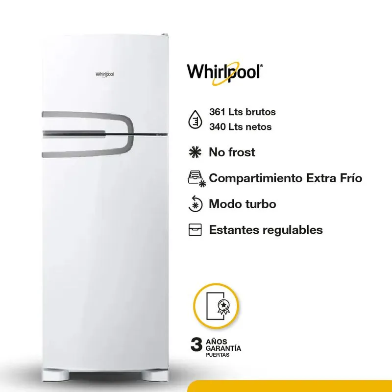 Heladera Whirlpool WRM39CB No Frost 340L Blanca - Imagen 5
