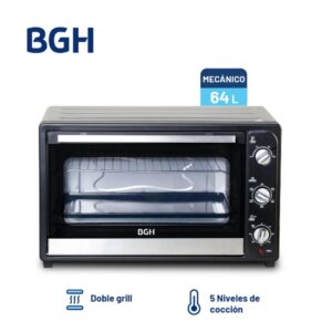 Horno Eléctrico Bgh 64Lts BHE65M19 C/Conveccion y Grill