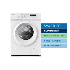 Lavarropas Automático Carga Frontal Smartlife 8kg Inverter Slim Design