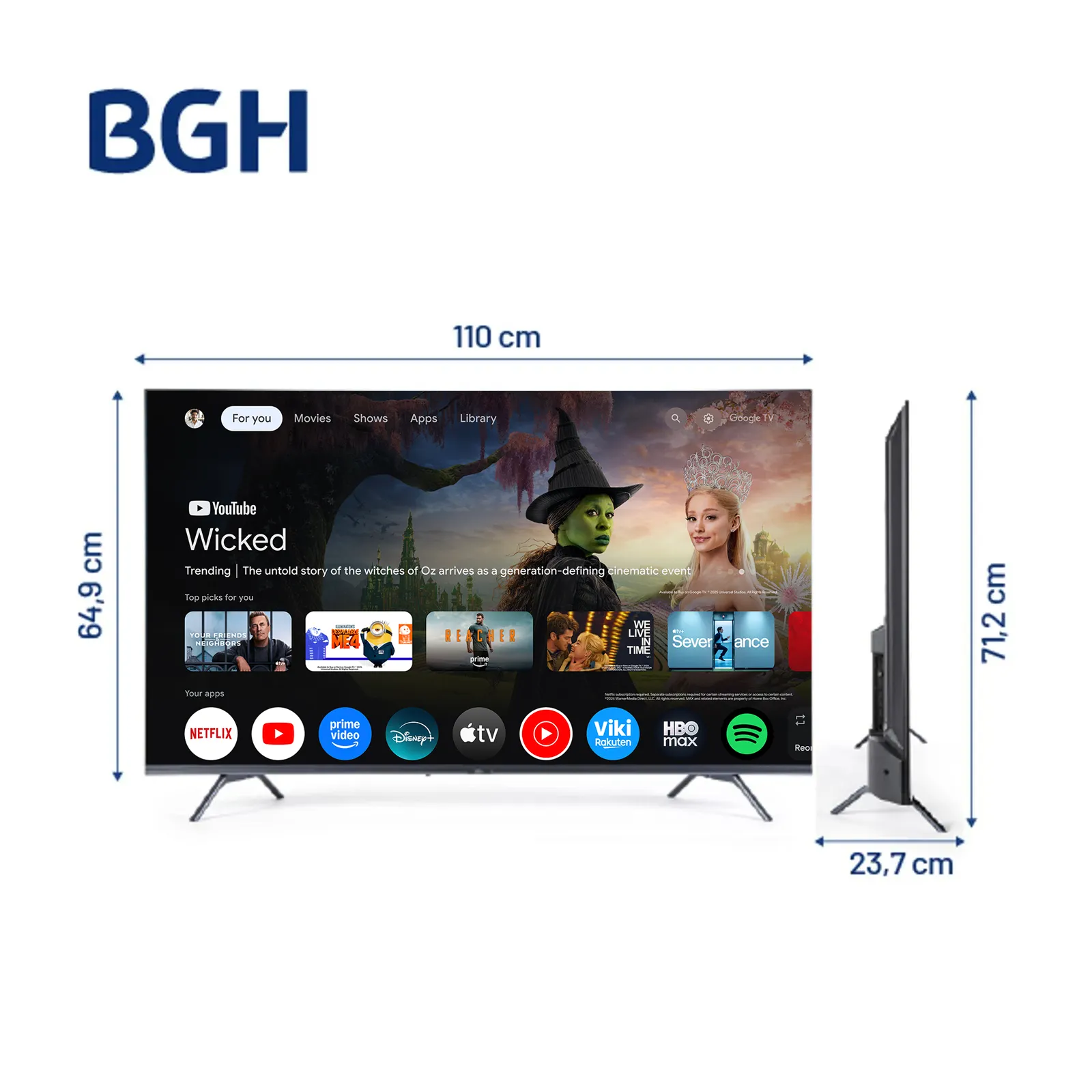 Smart Tv Bgh 50 4k B5026ug6g Uhd Google Tv Con Dolby Atmos - Imagen 2