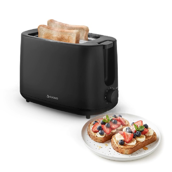 Tostadora Eléctrica Suono HOG0382 Negro 2 Rebanadas 7 Niveles 750W