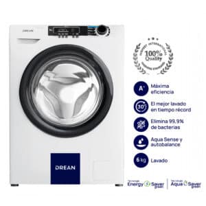 Lavarropas Automatico Drean 6Kg 800Rpm Carga Frontal Blanco