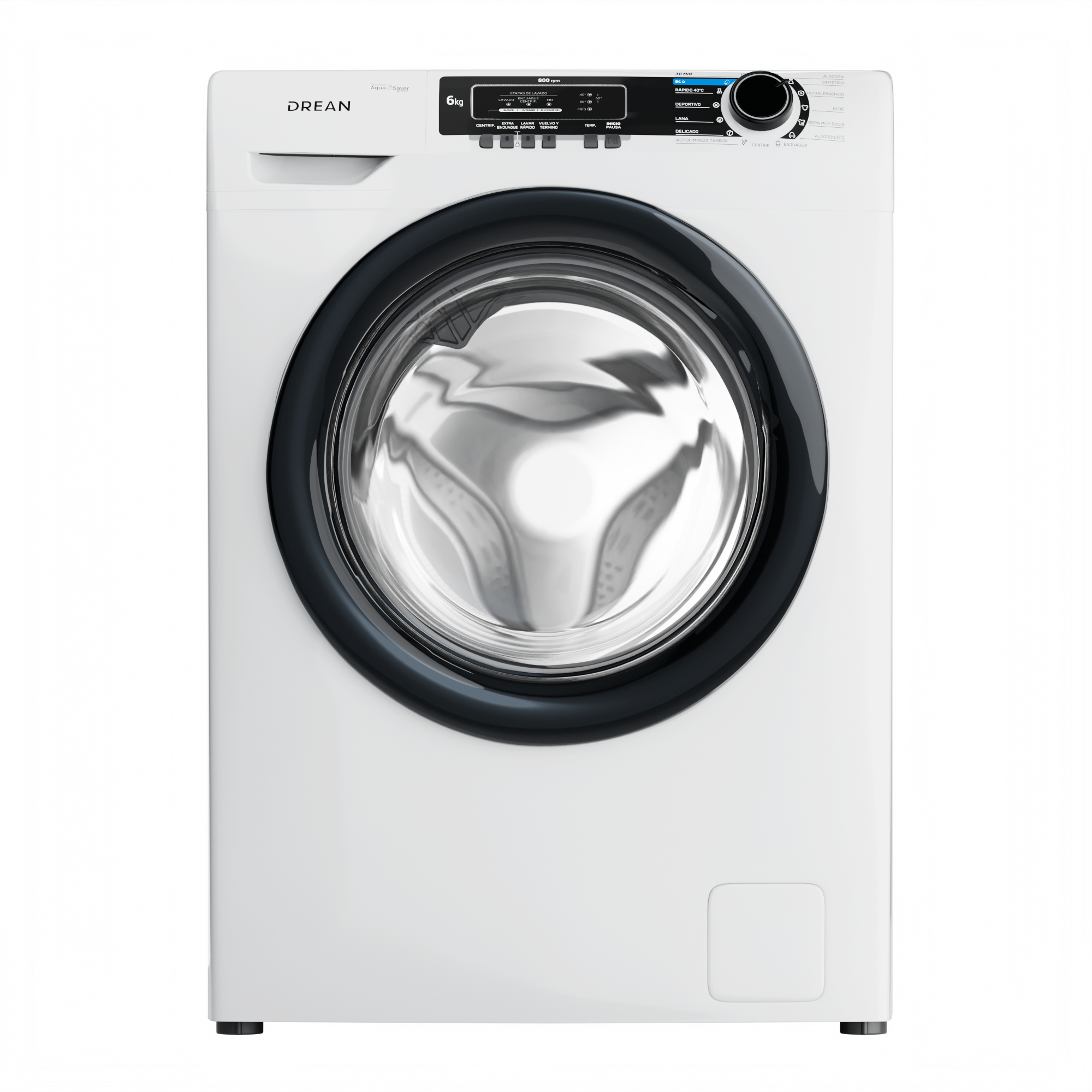 Lavarropas Automatico Drean 6Kg 800Rpm Carga Frontal Blanco - Imagen 2