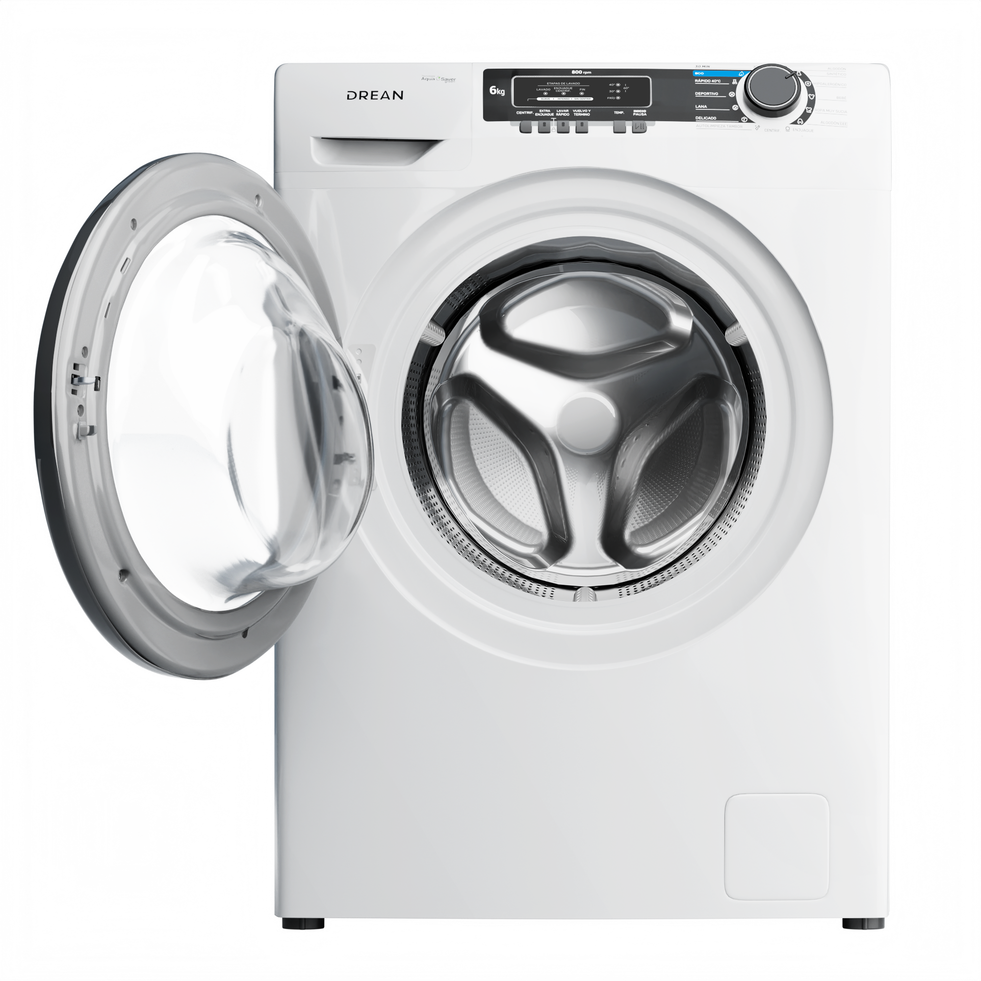 Lavarropas Automatico Drean 6Kg 800Rpm Carga Frontal Blanco - Imagen 6