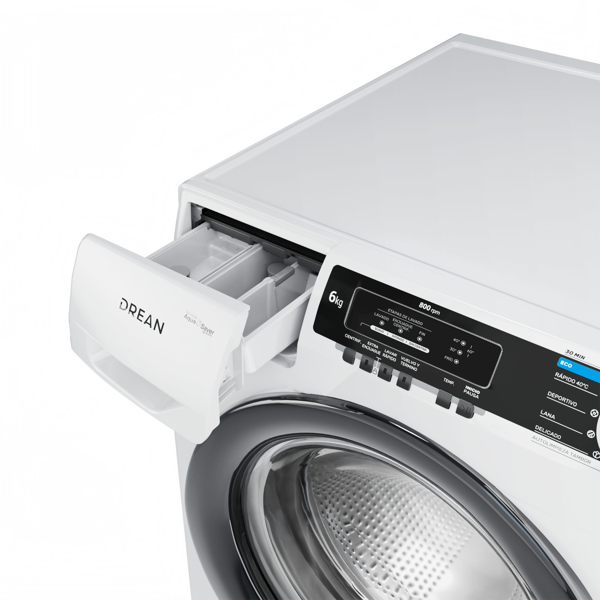 Lavarropas Automatico Drean 6Kg 800Rpm Carga Frontal Blanco - Imagen 8