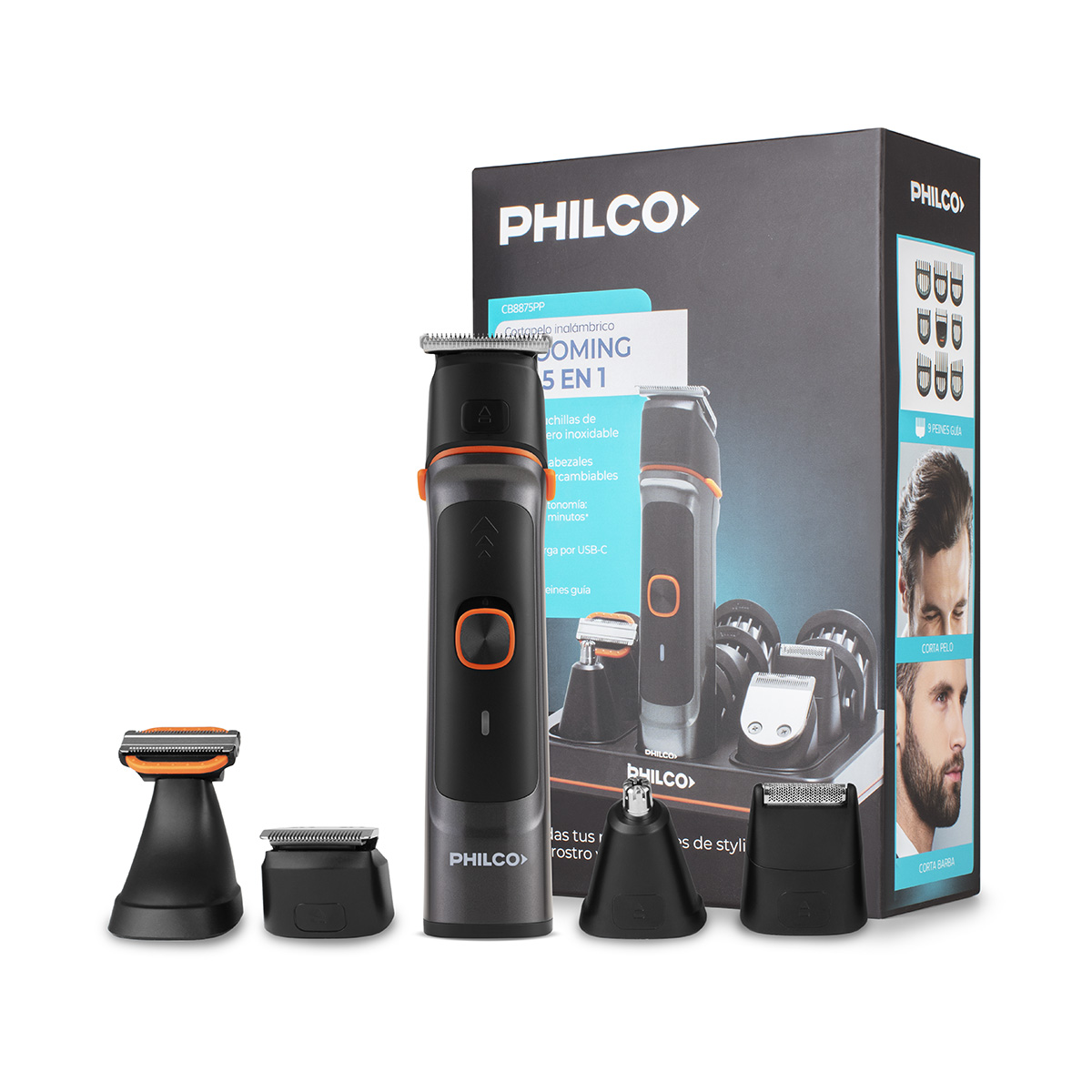 Afeitadora y Cortadora de Pelo Philco Cb8875pp Grooming Kit 5 en 1 Inalámbrica - Imagen 17