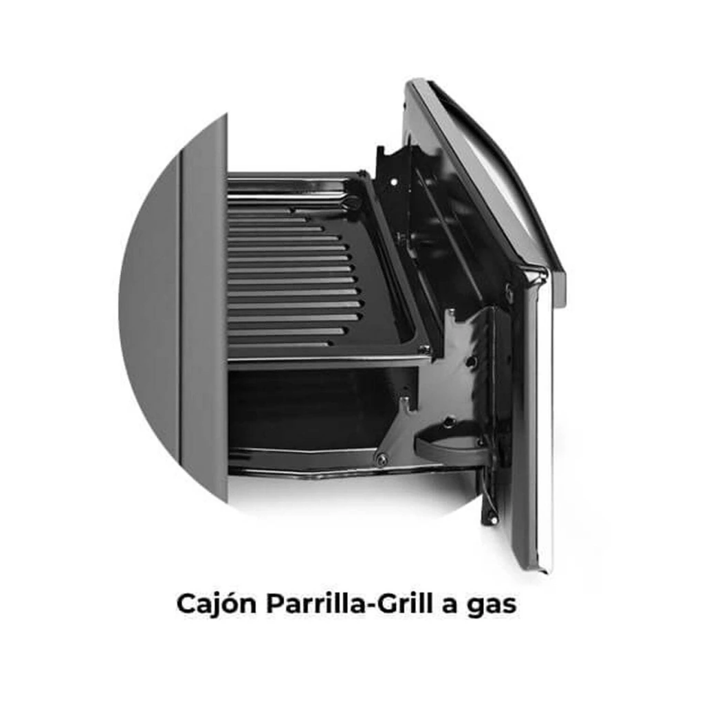 Cocina A Gas Longvie 13331xf 56cm Acero Inox Luz/encendido - Imagen 7