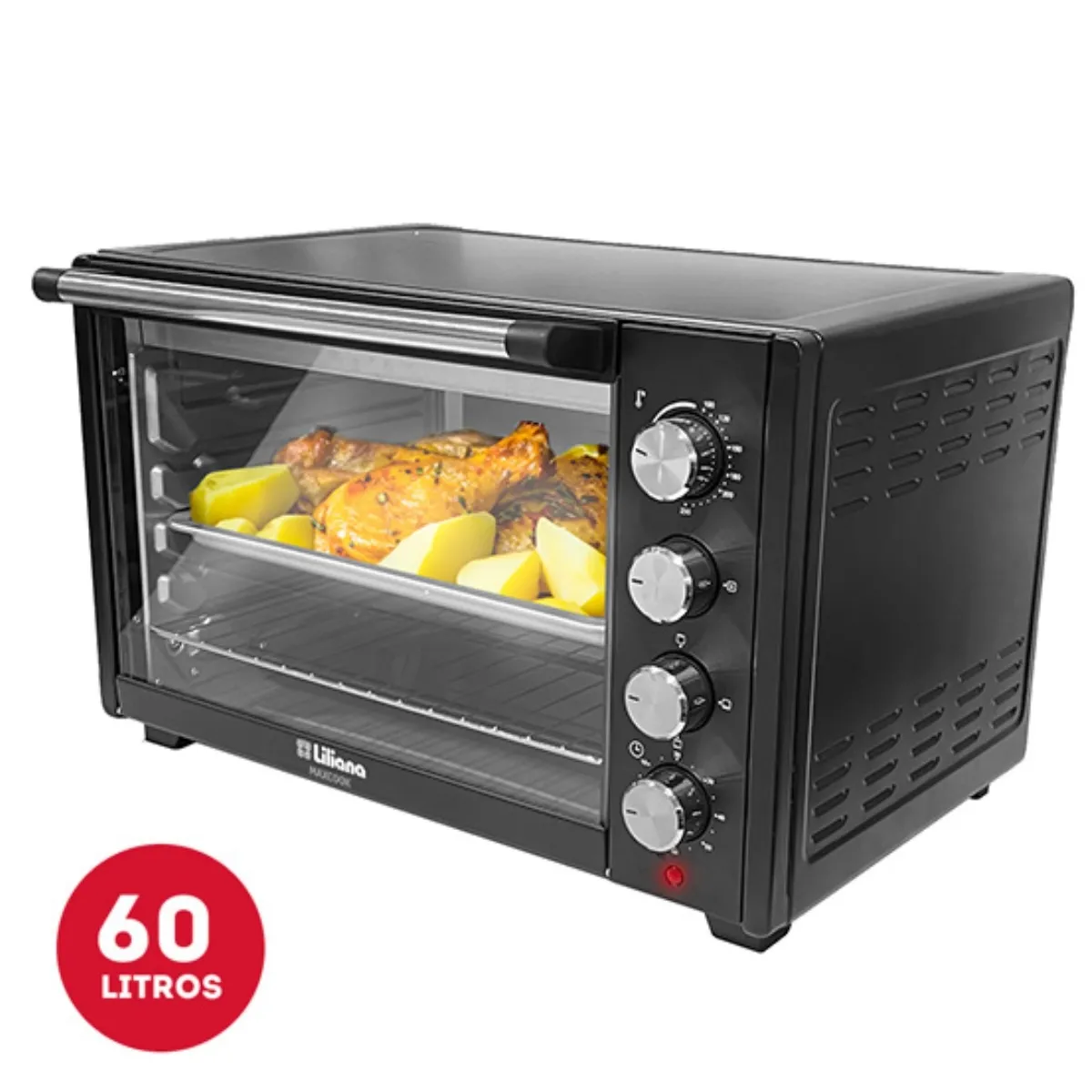 Horno Electrico Liliana Maxcook 60L AO600 Conveccion 2400W Negro - Imagen 2