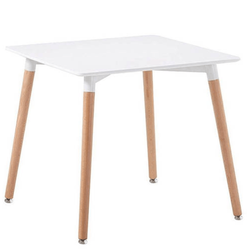 Mesa Unican Eames Cuadrada 70cm Madera Tapa Blanco - Imagen 2