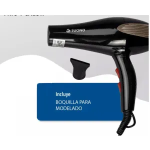 Secador De Pelo Suono Acc0066 1600w Frío/calor Negro - Imagen 3