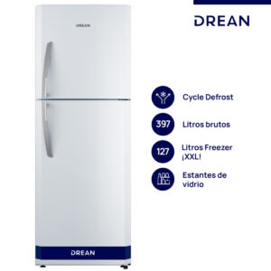 Heladera Drean 397l Hdr400f C/freezer Cíclica Blanca