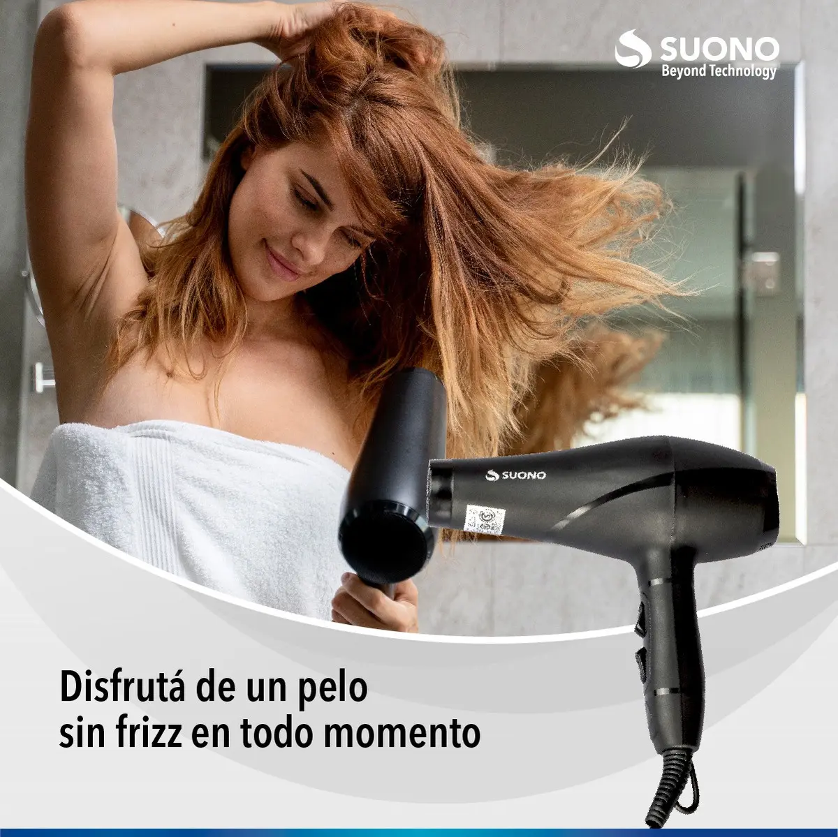 Secador De Pelo Suono Acc0067 2000w Frío/calor C/difu Negro - Imagen 6
