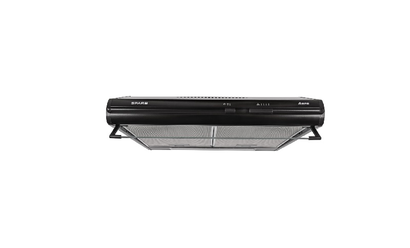 Purificador De Cocina Spar Aura 60cm 1 Motor Negro 3 Vel