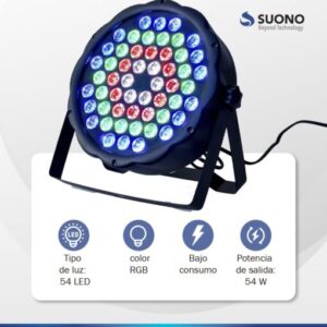Luz Led Suono 36 Led Alta Luminosidad Audioritmico Rgbw