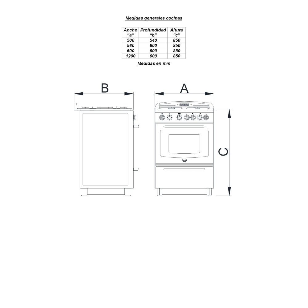 Cocina Domec CXUPLEV Gas Natural - Imagen 3